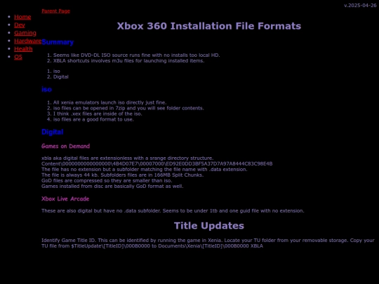 gaming/emu/xbox360/fileformats screenshot