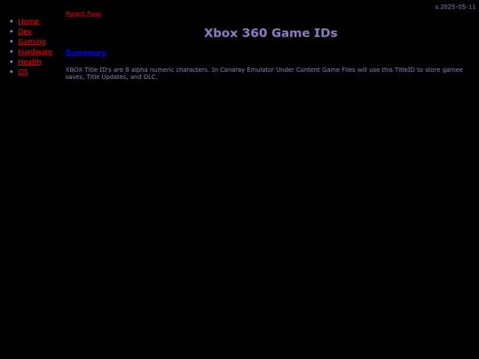 gaming/emu/xbox360/gameids screenshot