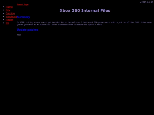 gaming/emu/xbox360/internalfiles screenshot