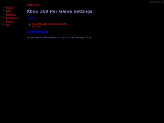 gaming/emu/xbox360/pergamesettings screenshot