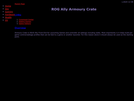 gaming/handhelds/Allyz1e/ArmouryCrate screenshot
