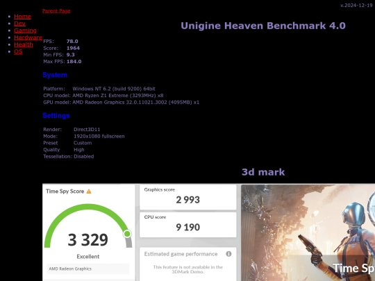 gaming/handhelds/Allyz1e/benchmarks screenshot