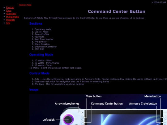 gaming/handhelds/Allyz1e/commandcenter screenshot