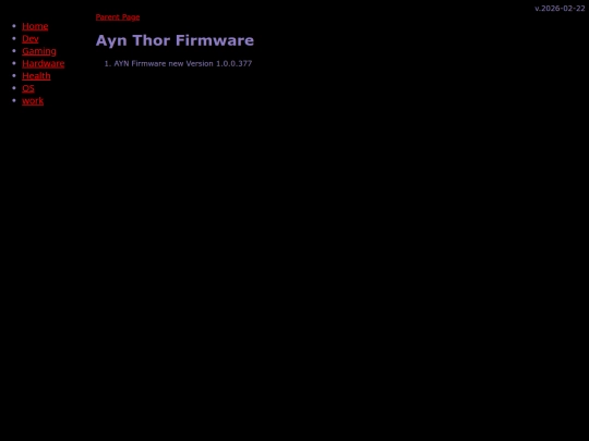 gaming/handhelds/thor/firmware screenshot