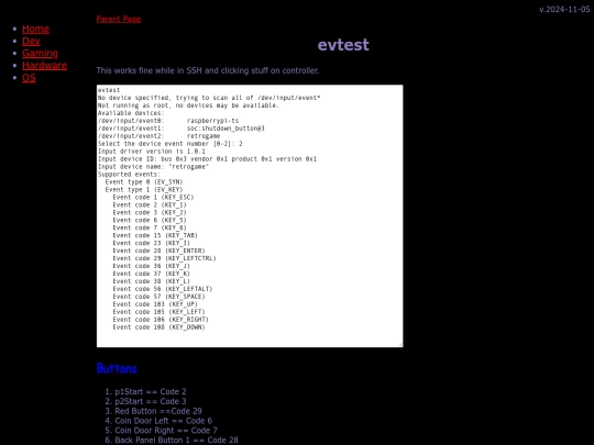 gaming/miniarcades/GRSBuildACade/controls/evtest screenshot