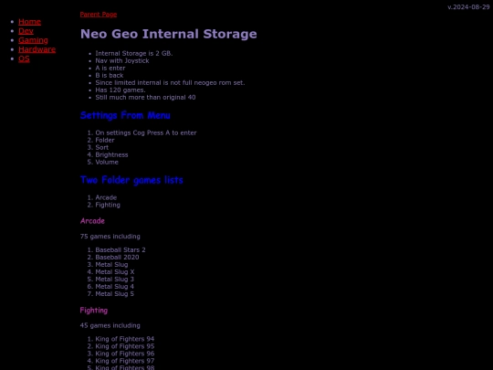 gaming/miniarcades/neogeo/internalstorage screenshot