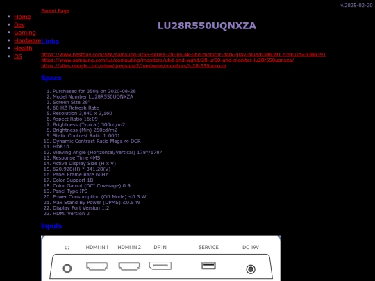 hardware/Monitors/LU28R550UQNXZA screenshot