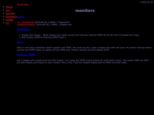 hardware/Monitors/monitors screenshot