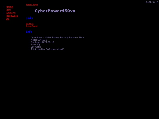 hardware/UPS/CyberPower450va screenshot