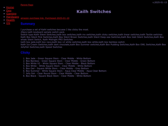 hardware/keyboards/kailhSwitches screenshot