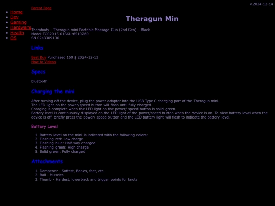 health/equipment/theragunmini screenshot