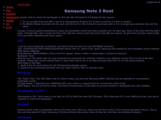 os/android/Note3/firmware screenshot