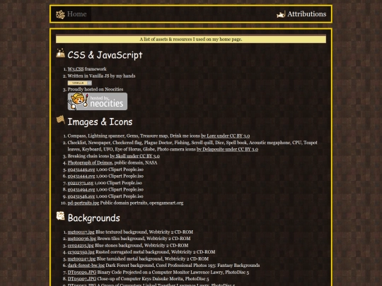attributions screenshot