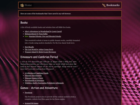 bookmarks screenshot