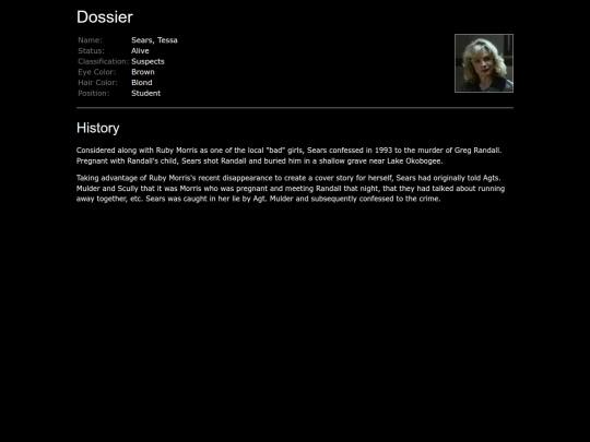 x-files/case-files/dossier/t_sears screenshot