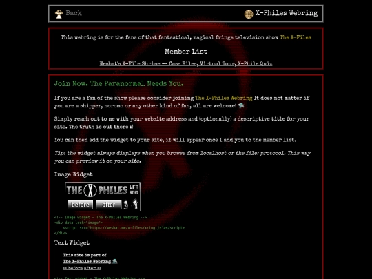 x-files/webring screenshot
