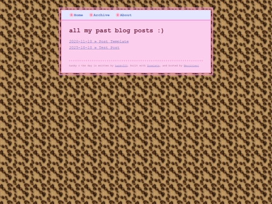 blog/archive screenshot