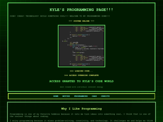 programming screenshot