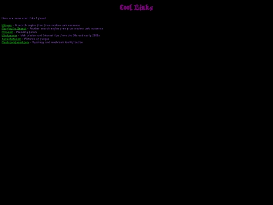 links screenshot