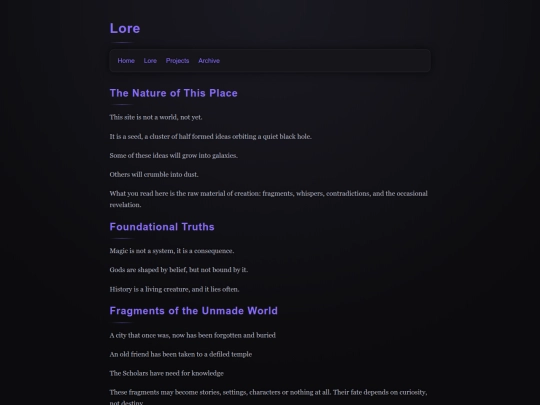 lore screenshot