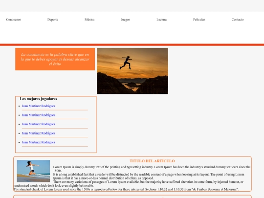 ap.web trabajo clase/Ociodeportes screenshot