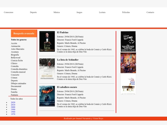 ap.web trabajo clase/Ociopeliculas screenshot