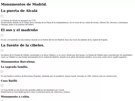 trabajo neocities monumentos screenshot