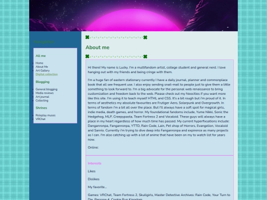 AboutMe screenshot