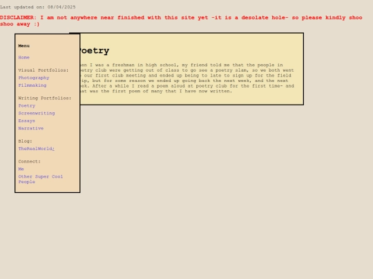 pages/poetry screenshot