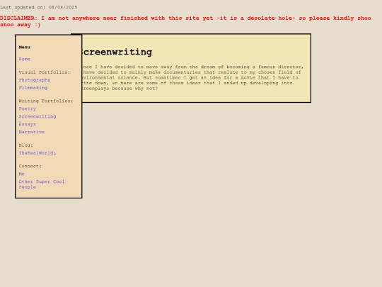 pages/screenwriting screenshot