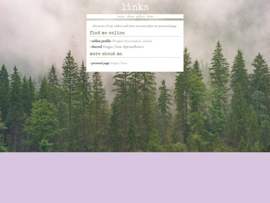 links screenshot
