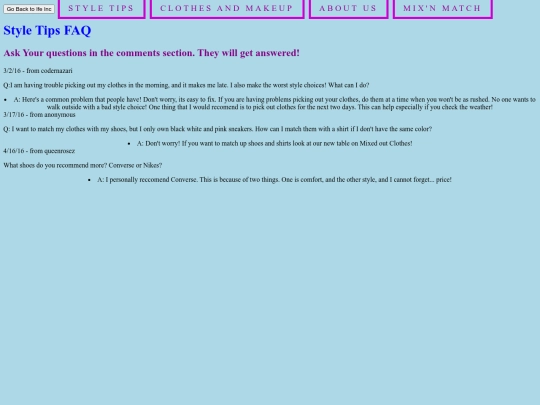 faq.styletips screenshot