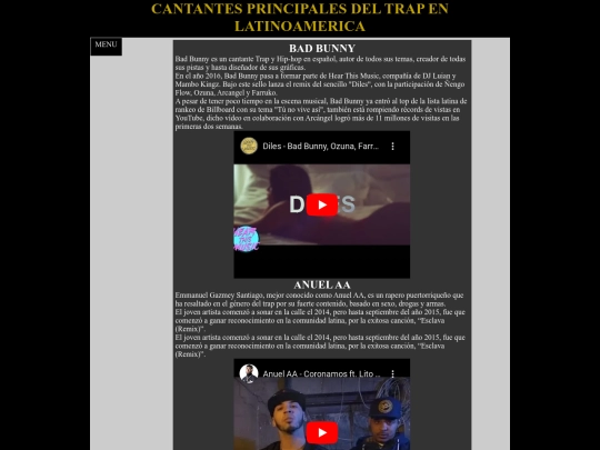 paginas/cantantes screenshot