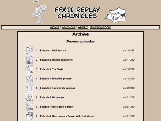 archive screenshot