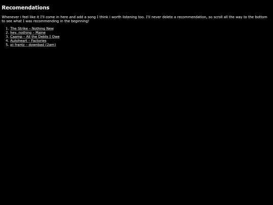 recomendations screenshot