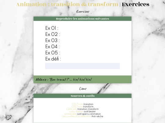 exercices screenshot