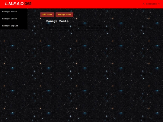 admin/posts screenshot