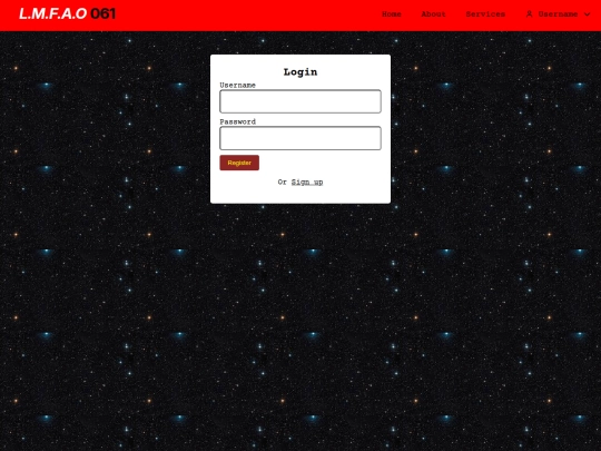 login screenshot