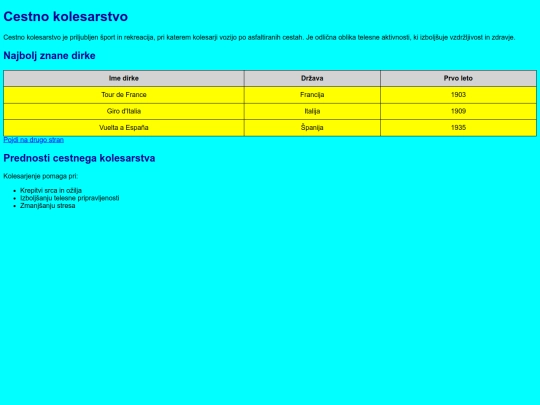 cestnokolesarstvo screenshot