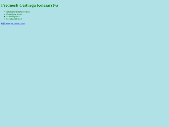 prednosti cestnega kolesarstva screenshot