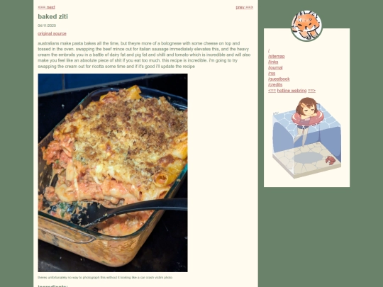 cooking/baked-ziti screenshot