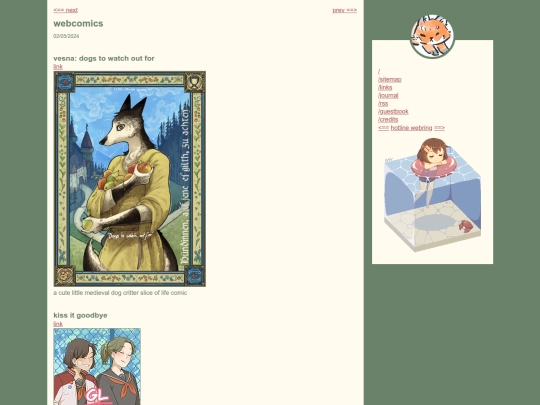 lists/webcomics screenshot