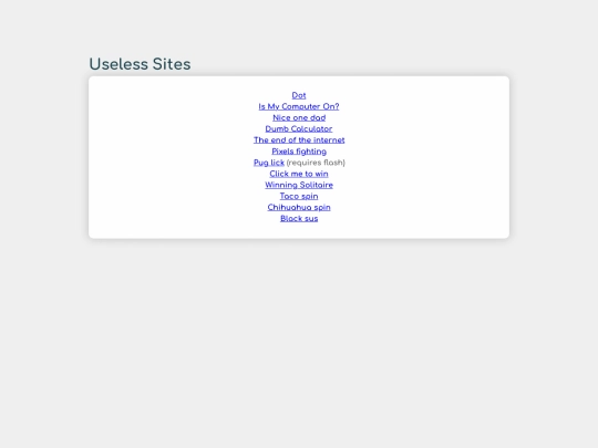 uselesslist screenshot