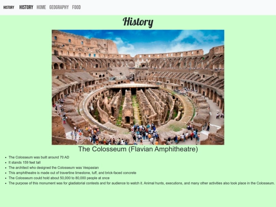 history screenshot