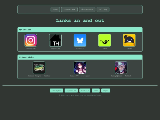 links screenshot