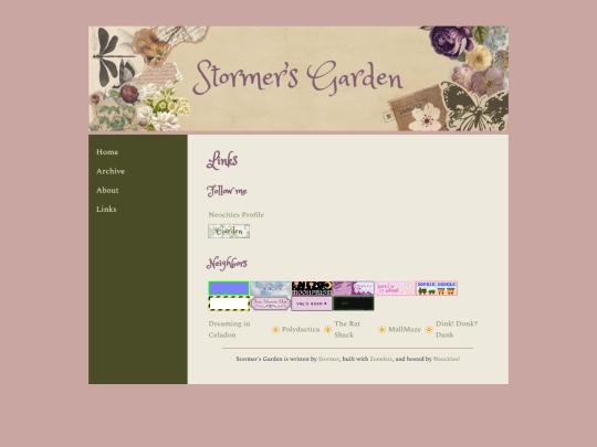links screenshot