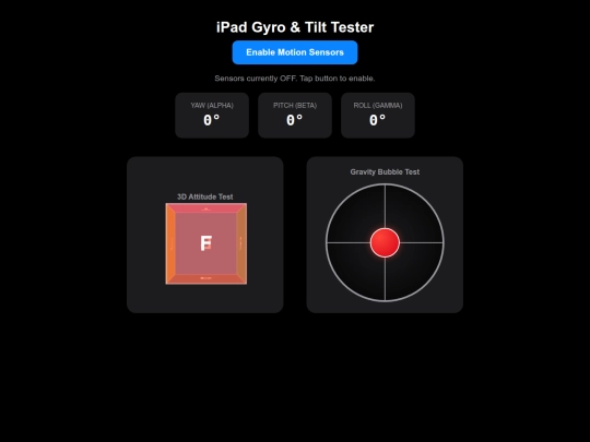 tilttest screenshot