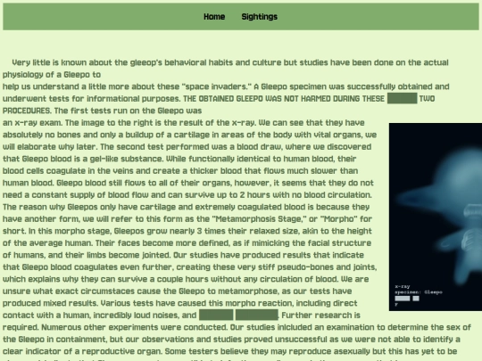 info screenshot