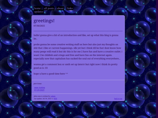 posts/greetings screenshot