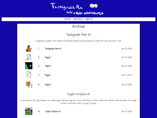 webcomic/archive screenshot